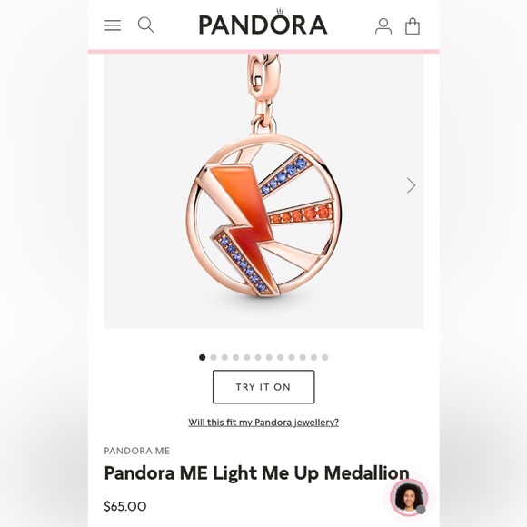 Pandora ME Light Me Up Medallion Charm - Picture 4 of 10